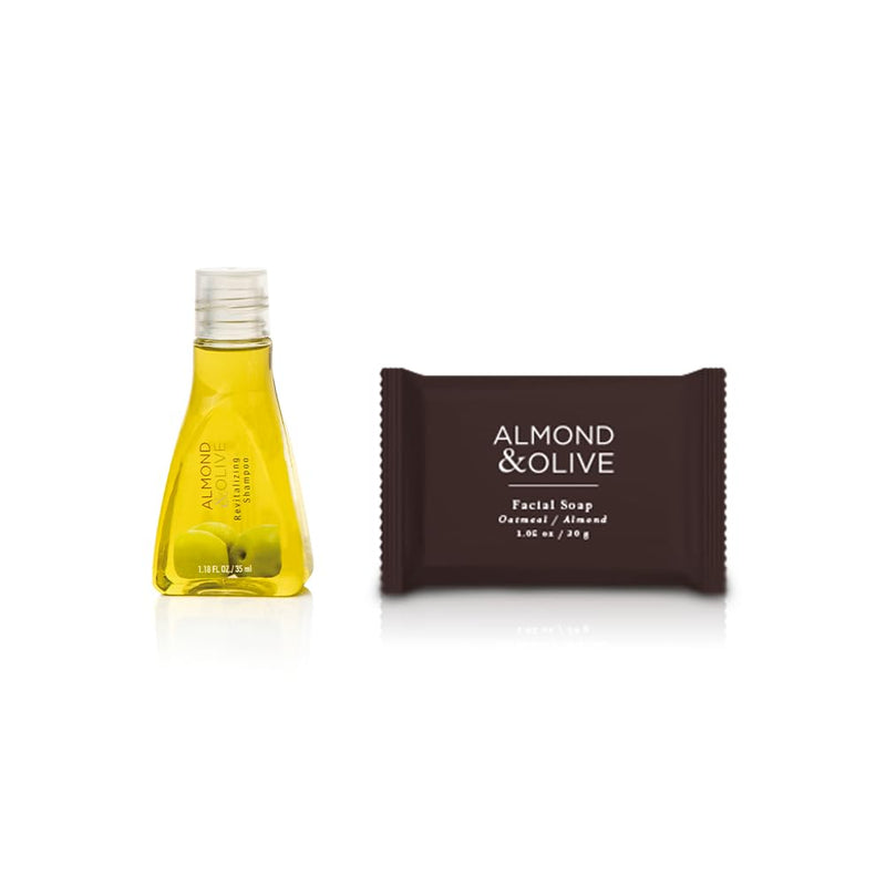 Hotel Toiletries Kit, 200 Travel Size Guest Amenities Pack | Bar Soaps